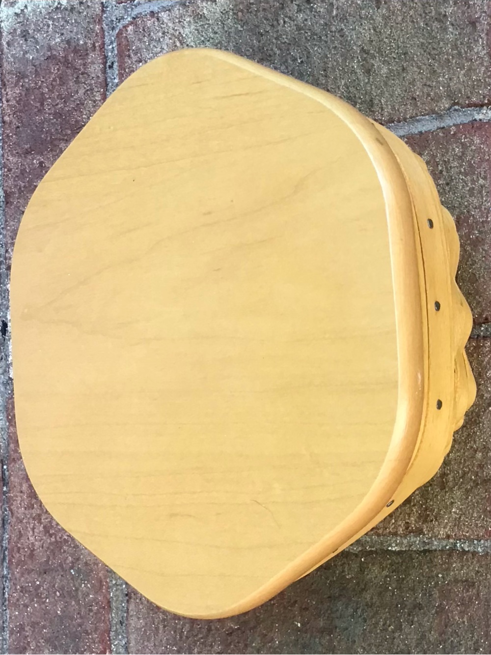 Vintage 1999 Longaberger Hexagon Basket with Lid and Protector